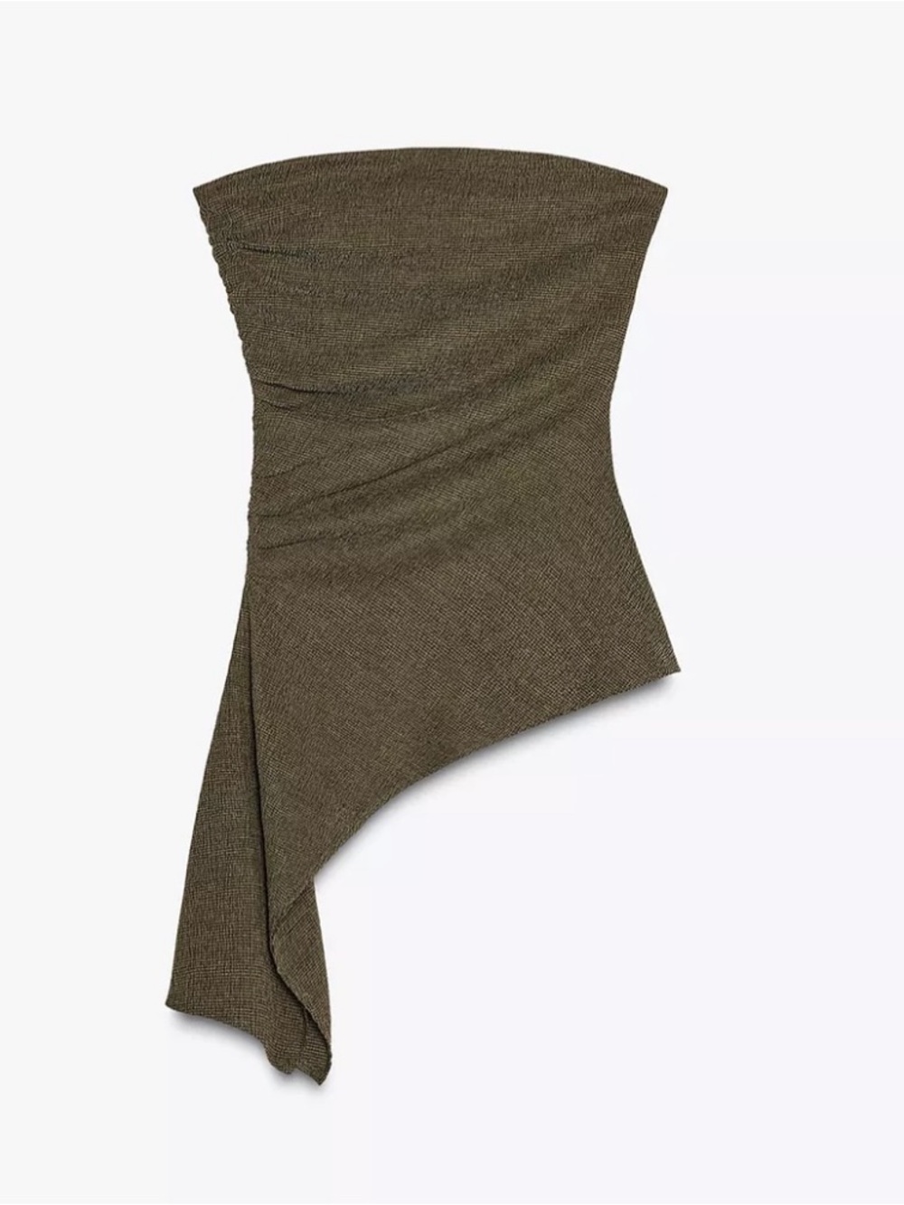 Zara Brown Strapless Tube Top